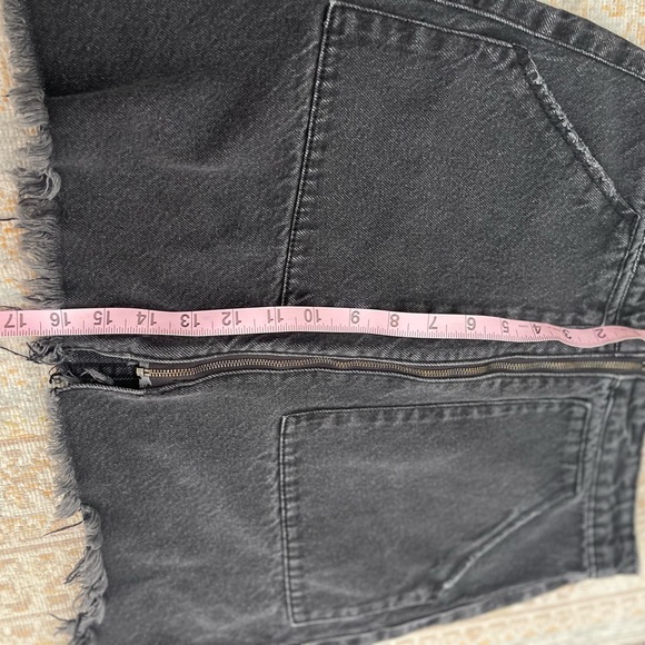 One Teaspoon, black denim mini, zips all the way down - Picture 8 of 14